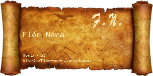 Flór Nóra névjegykártya