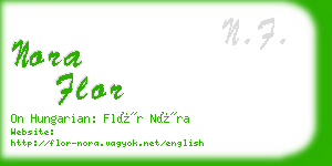 nora flor business card